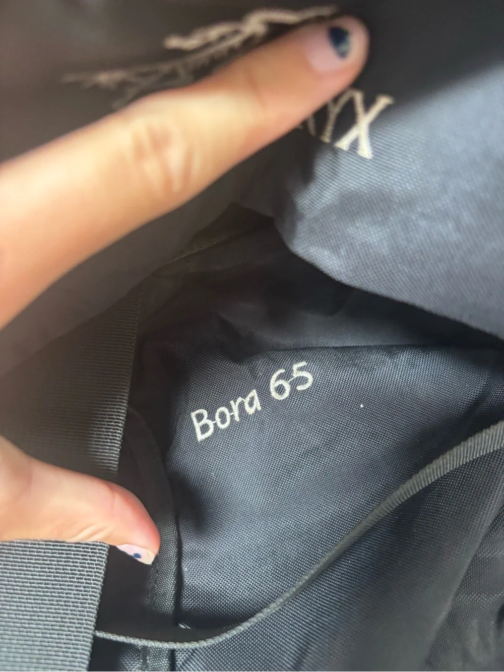 Arc'teryx Bora 65 backpack black red large hiking camping travel